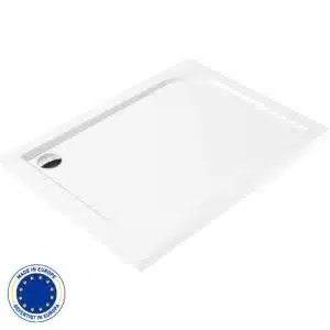 Rechteck Acryl Duschwanne | Weiβ Duschtasse | Breite 800-900 mm | Länge 1000-1200 mm | Höhe 50 mm | mit/ohne Ablaufgarnitur
